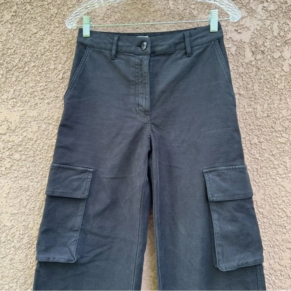 Aritzia Wilfred Utility Cargo Free Pants Women 2 Black Brennan Cotton Streetwear